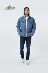 DF Jeans Mens Oversized Denim Jacket – Classic Blue - Smgarment's